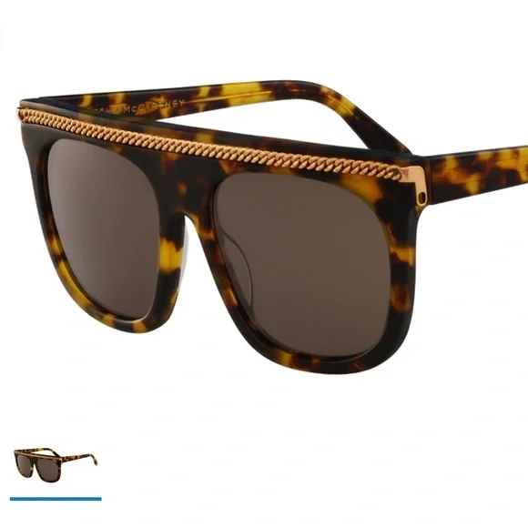 Stella McCartney Statement Chain Tortoise Shell Sunglasses Stella McCartney SC40082I 52E Sunglasses - Pretavoir main image 4